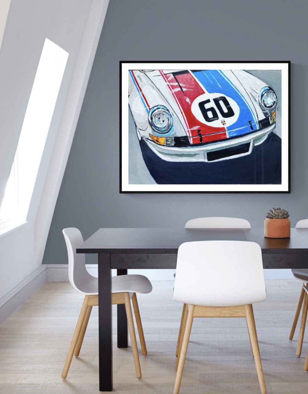 Porsche 911 RSR Acrylic Painting Art